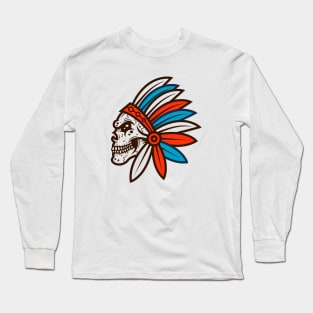 Tribal Skull Long Sleeve T-Shirt